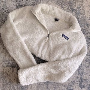 Patagonia Los Gatos White Fuzzy Quarter Zip Pullover, size medium Good condition